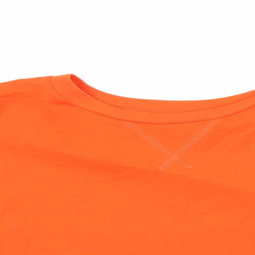 George Womens Orange  Jersey Basic T-Shirt Size 12