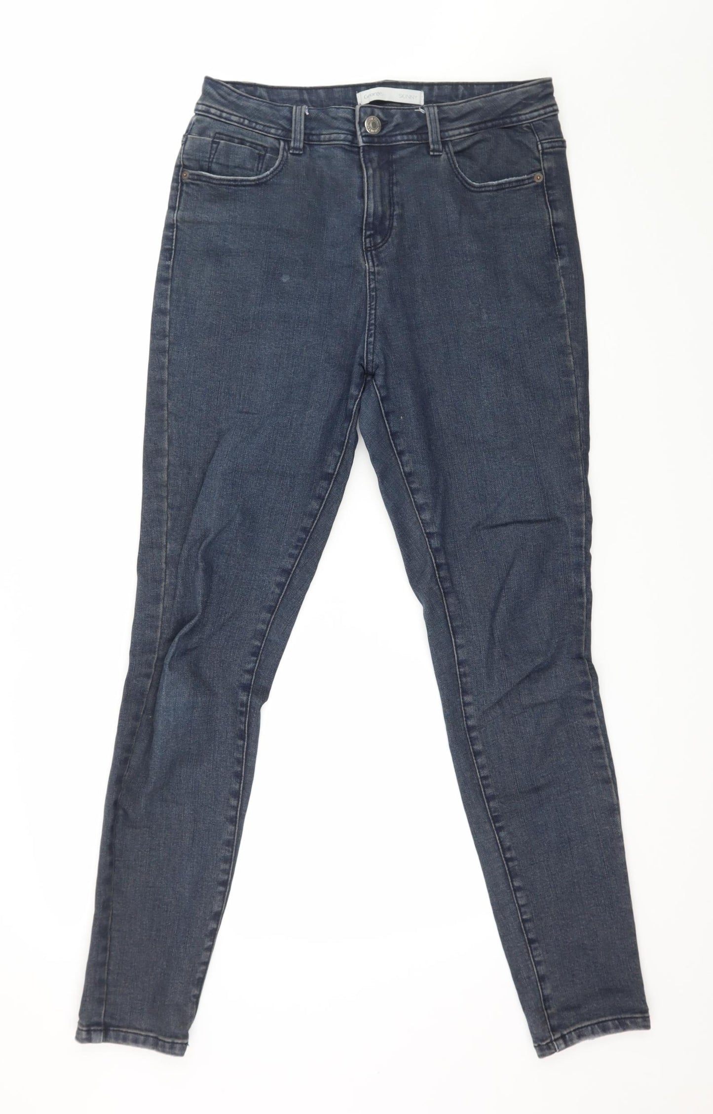 George Womens Blue  Denim Skinny Jeans Size 12 L30 in