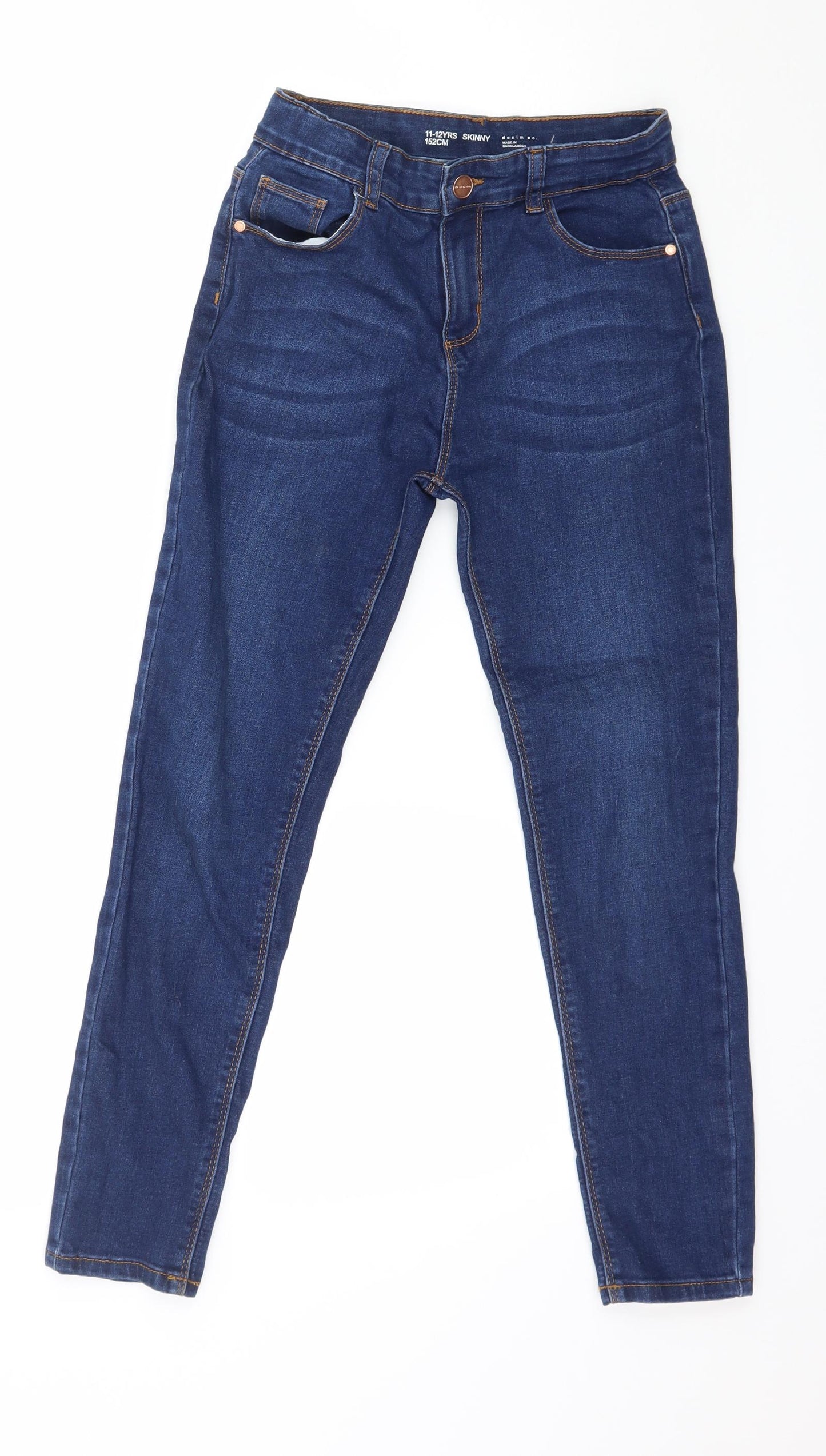 Denim & Co. Boys Blue  Denim Skinny Jeans Size 11-12 Years
