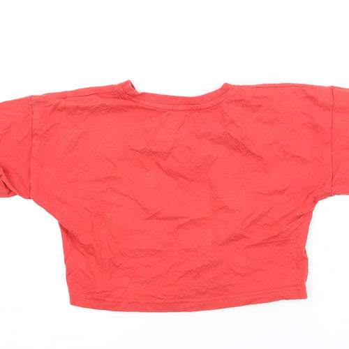 Studio Girls Red  Jersey Basic T-Shirt Size 10-11 Years  - Style Icon