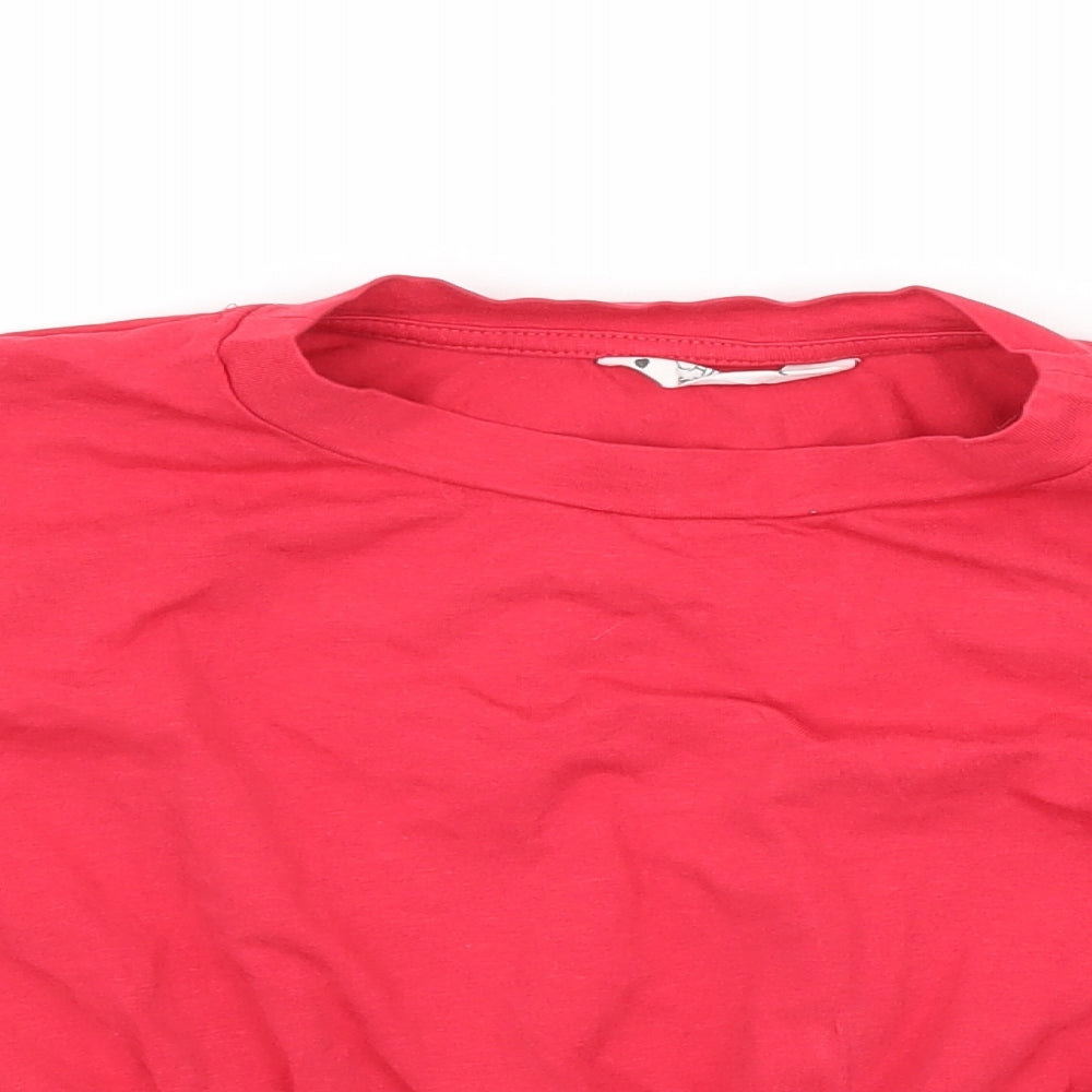 Candy Couture Womens Red  Jersey Basic T-Shirt Size 12