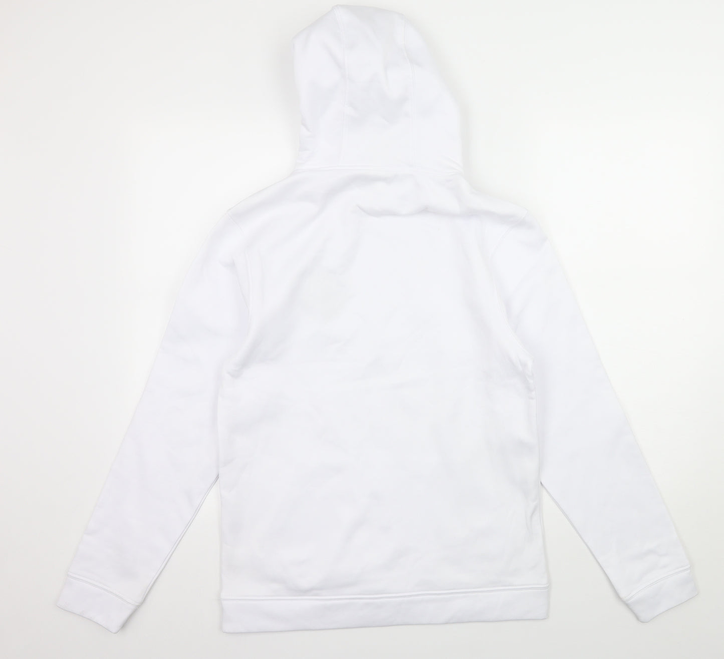 Just Hoods Womens White  Jersey Pullover Hoodie Size S