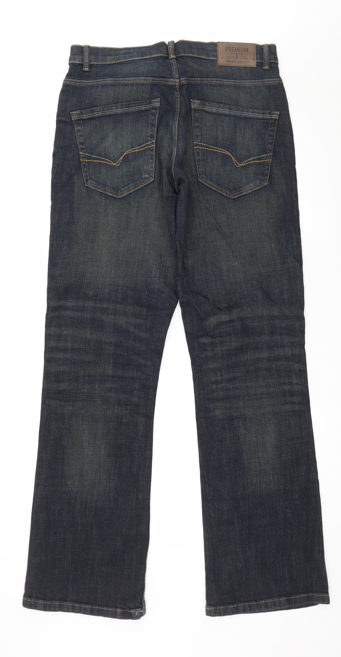 George Mens Blue  Denim Straight Jeans Size 34 in L33 in