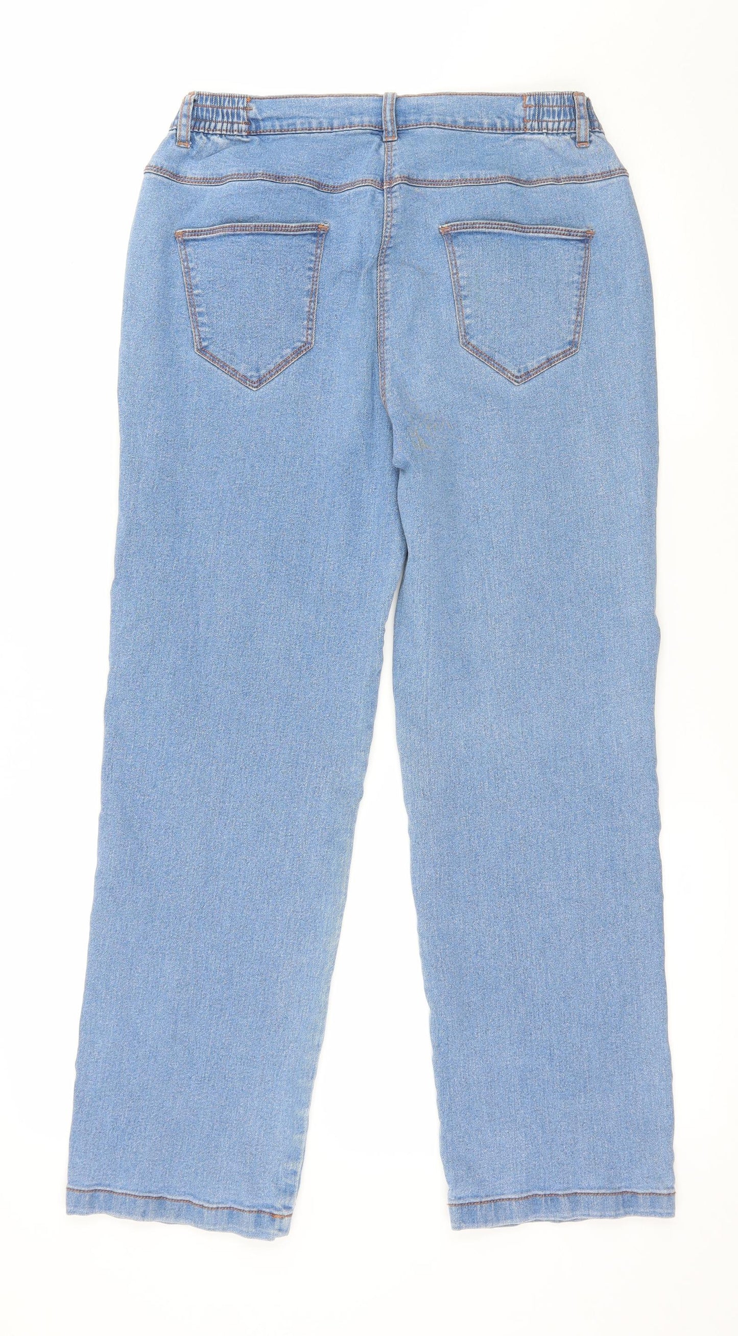 Bonmarché Womens Blue  Denim Cropped Jeans Size 12 L26 in