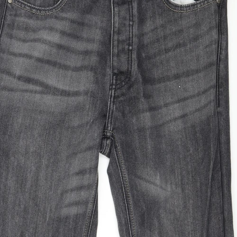 Lee Cooper Mens Grey  Denim Straight Jeans Size 32 in L30 in