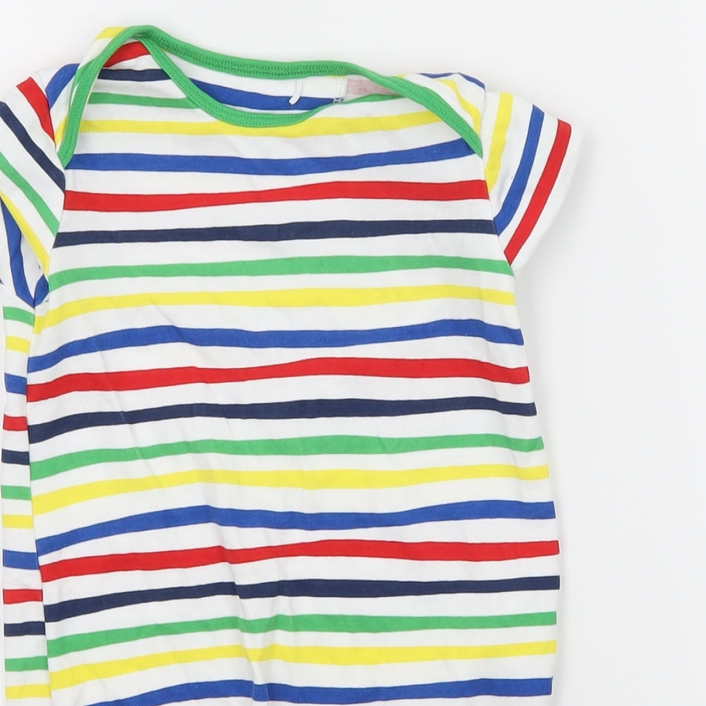 Mini Club Baby Multicoloured Striped Jersey Babygrow One-Piece Size 9-12 Months