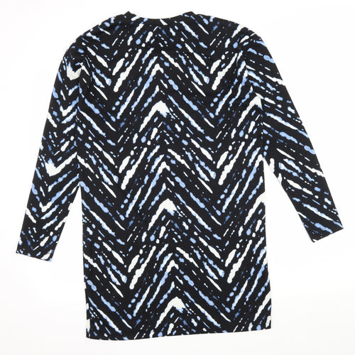 F&F Womens Blue Striped Knit Jumper Dress  Size 10
