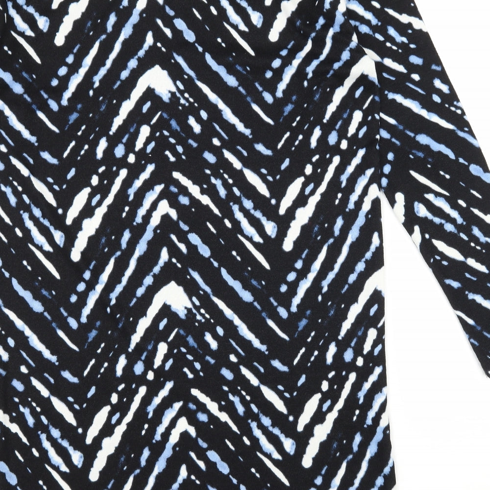 F&F Womens Blue Striped Knit Jumper Dress  Size 10