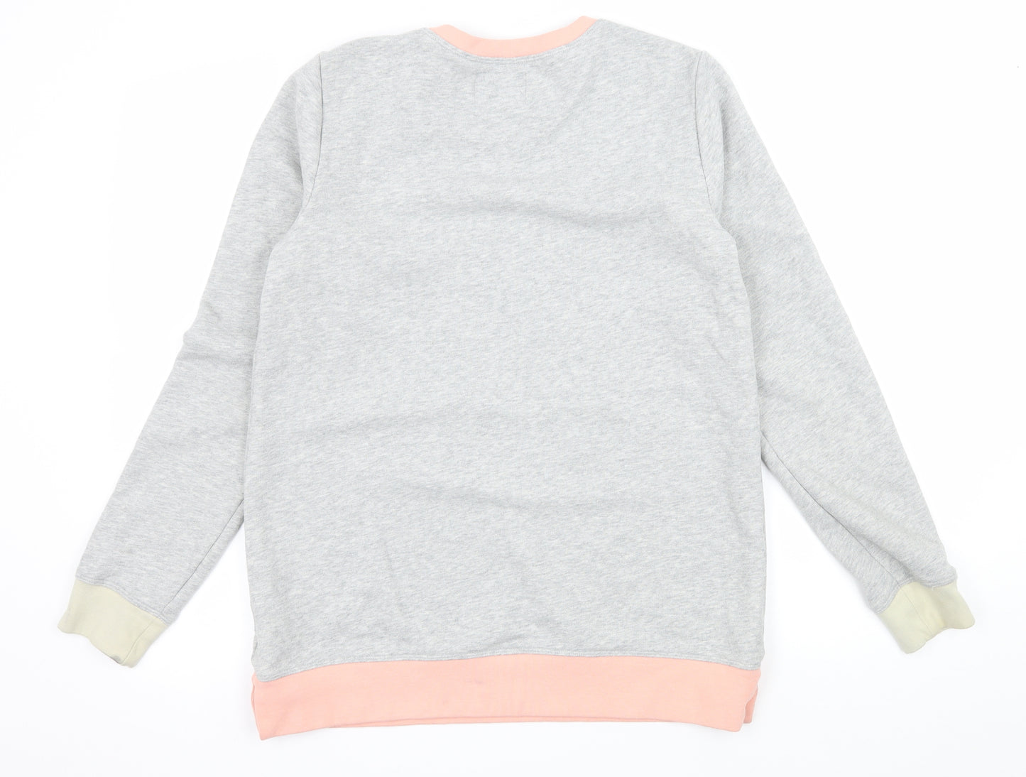 Lands' End Womens Grey  Jersey Pullover Sweatshirt Size S