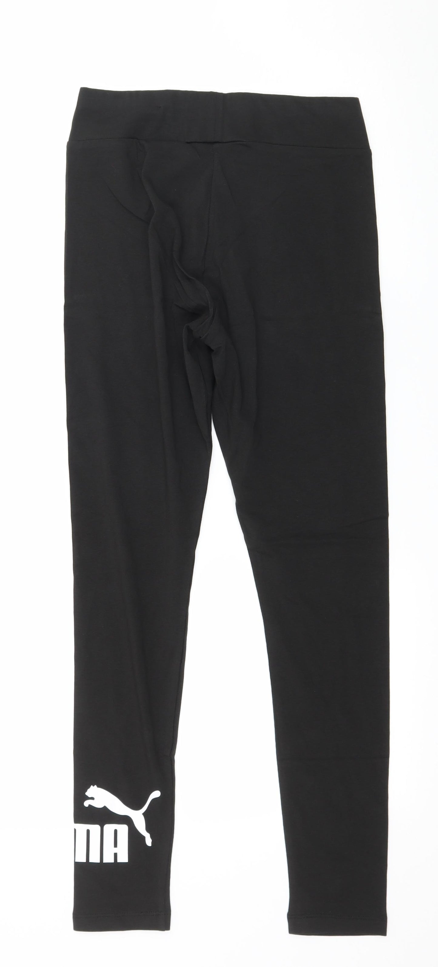 PUMA Womens Black  Jersey Capri Leggings Size 10 L26 in