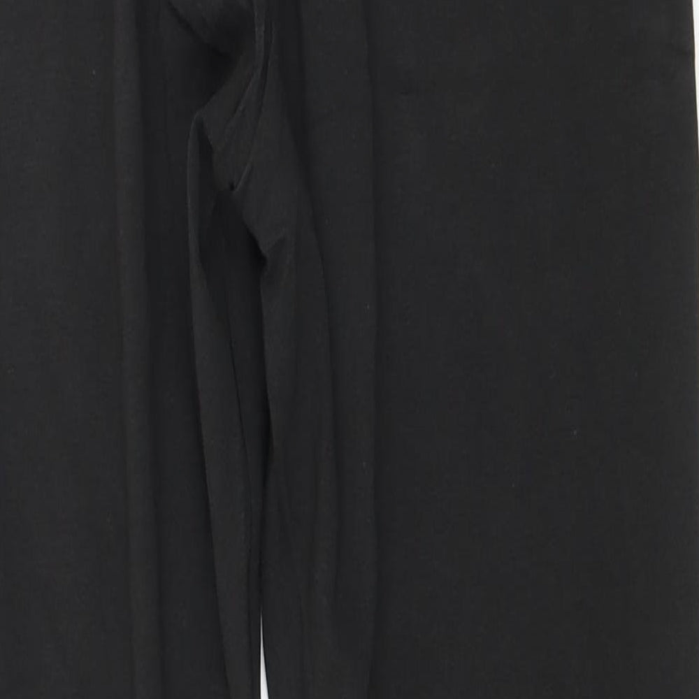 PUMA Womens Black  Jersey Capri Leggings Size 10 L26 in
