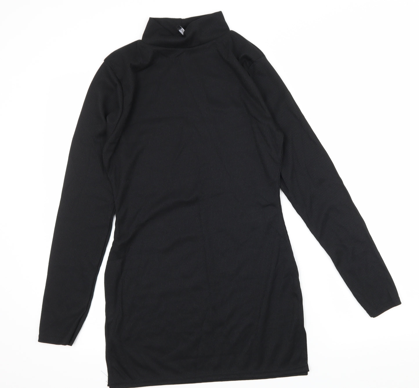 Boohoo Womens Black  Jersey Basic T-Shirt Size 12