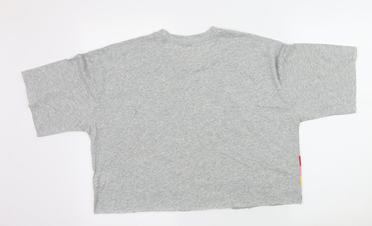 Juicy Couture Womens Grey Striped Jersey Basic T-Shirt Size M  - Cropped