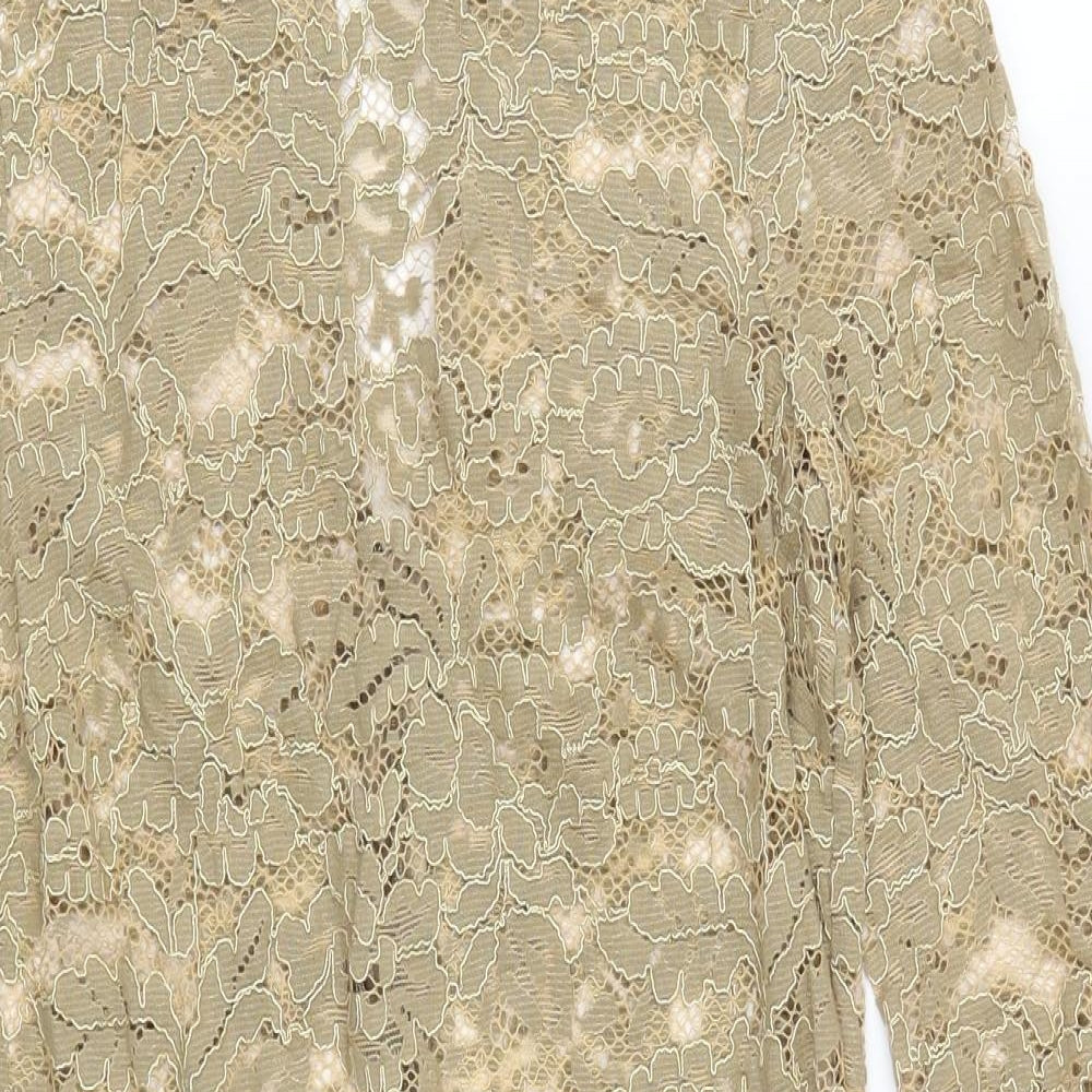Monsoon Womens Beige  Lace A-Line  Size 8