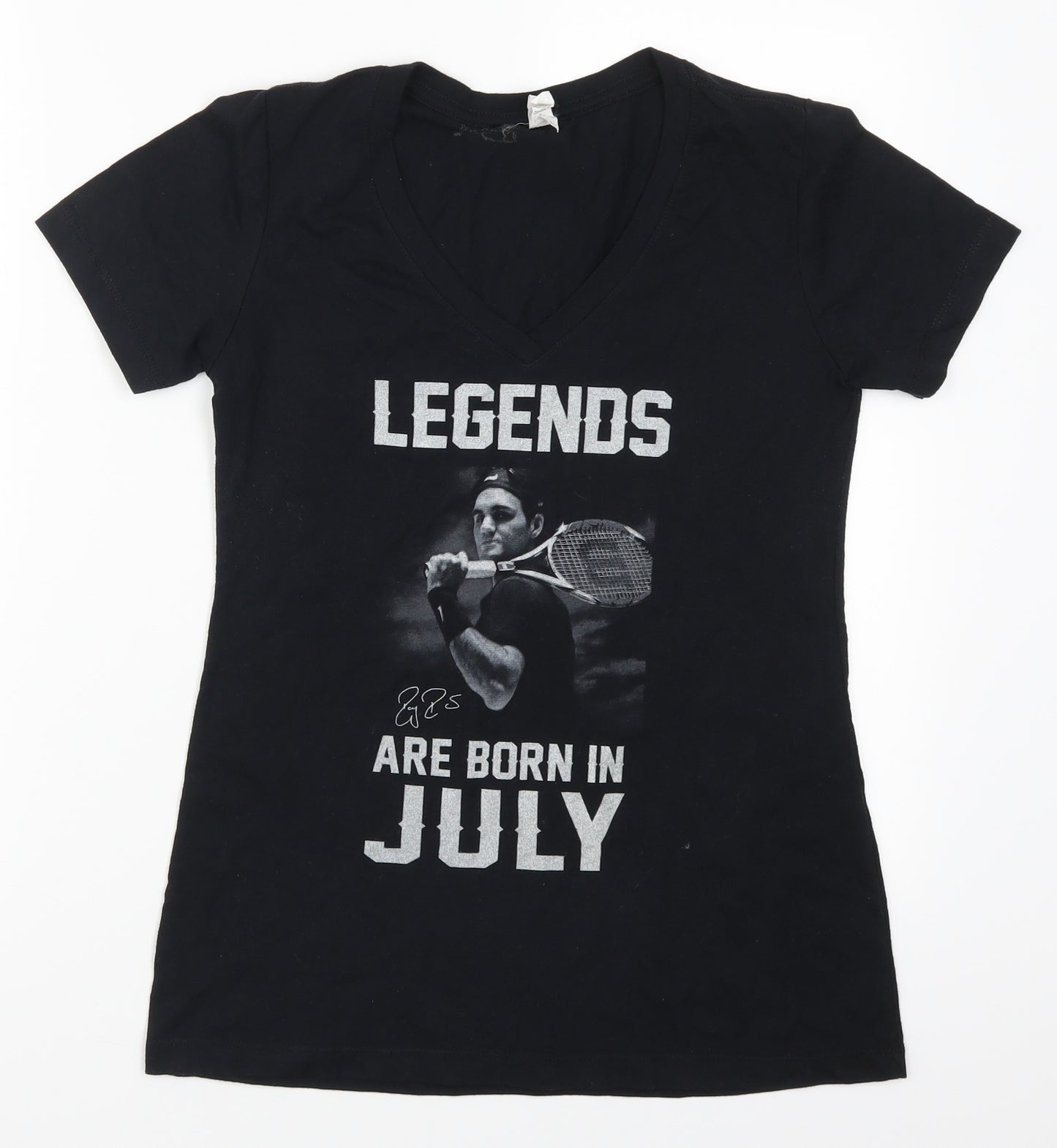 Next Level Womens Black   Basic T-Shirt Size M  - Legends are Born in July