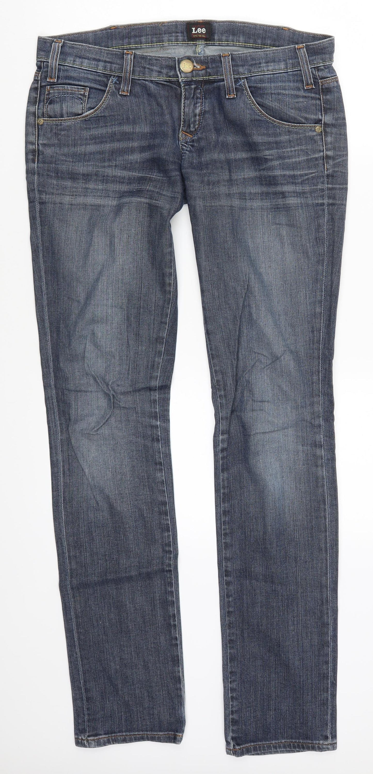Lee Mens Blue  Denim Straight Jeans Size 34 L34 in