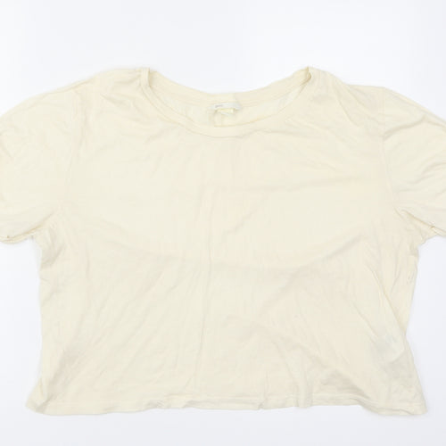 H&M Womens Beige   Basic T-Shirt Size M