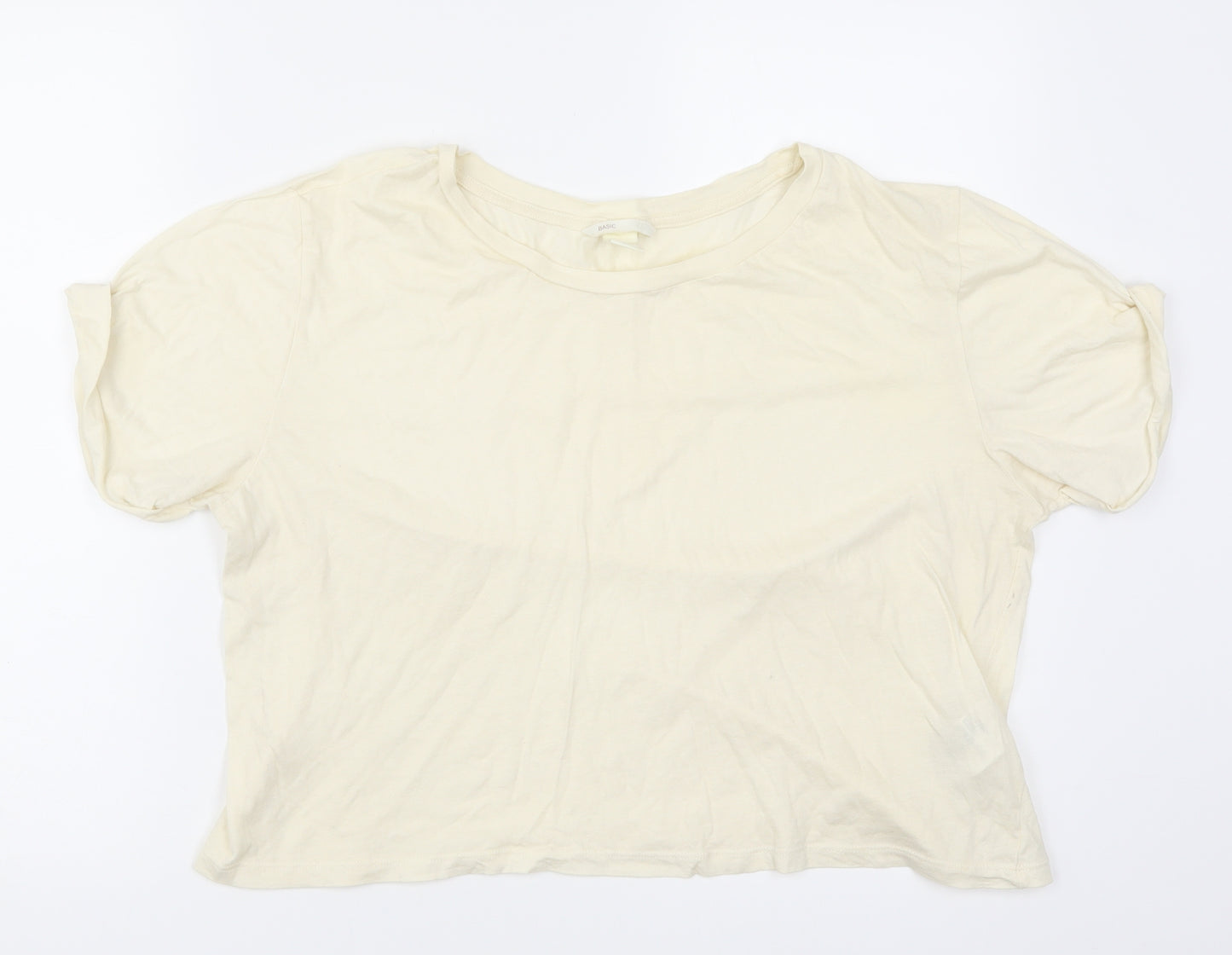 H&M Womens Beige   Basic T-Shirt Size M