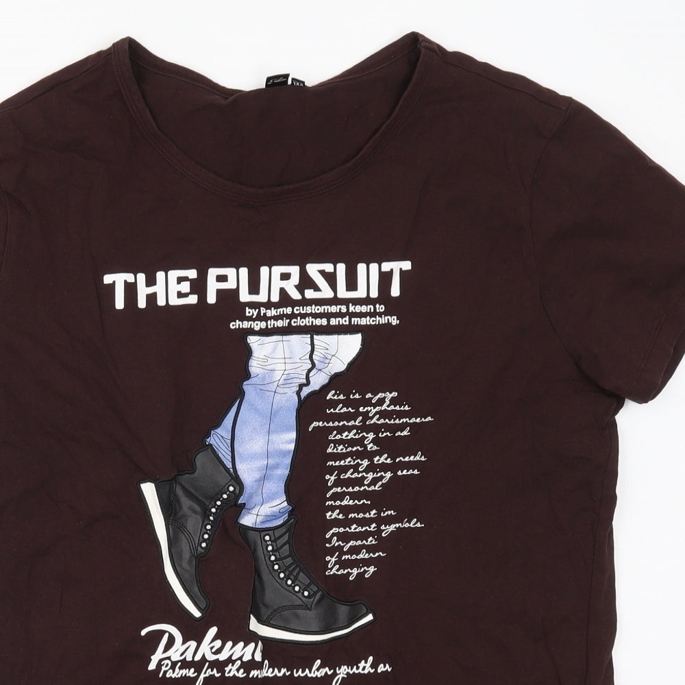 Preworn Girls Brown   Basic T-Shirt Size 2XL  - The Pursuit Sneakers