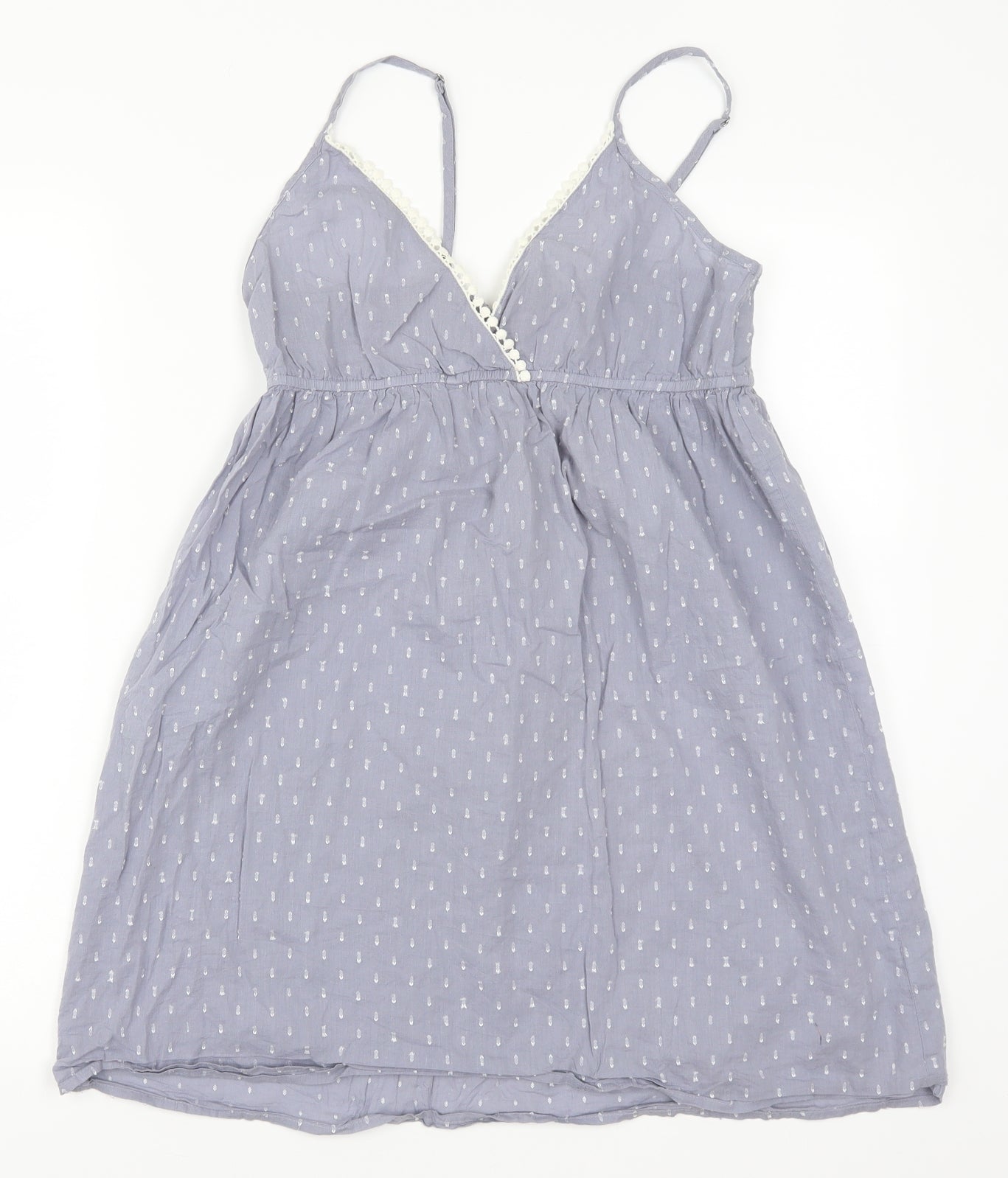 Atmosphere Womens Blue Polka Dot  Top Dress Size 10