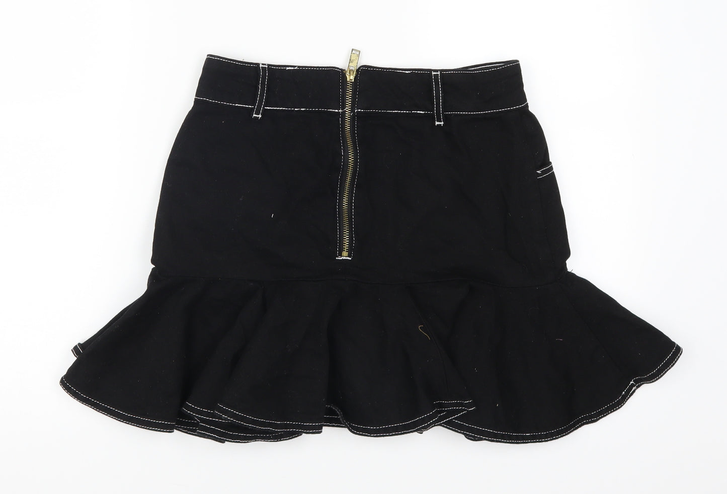 River Island Womens Beige  Denim Mini Skirt Size 10