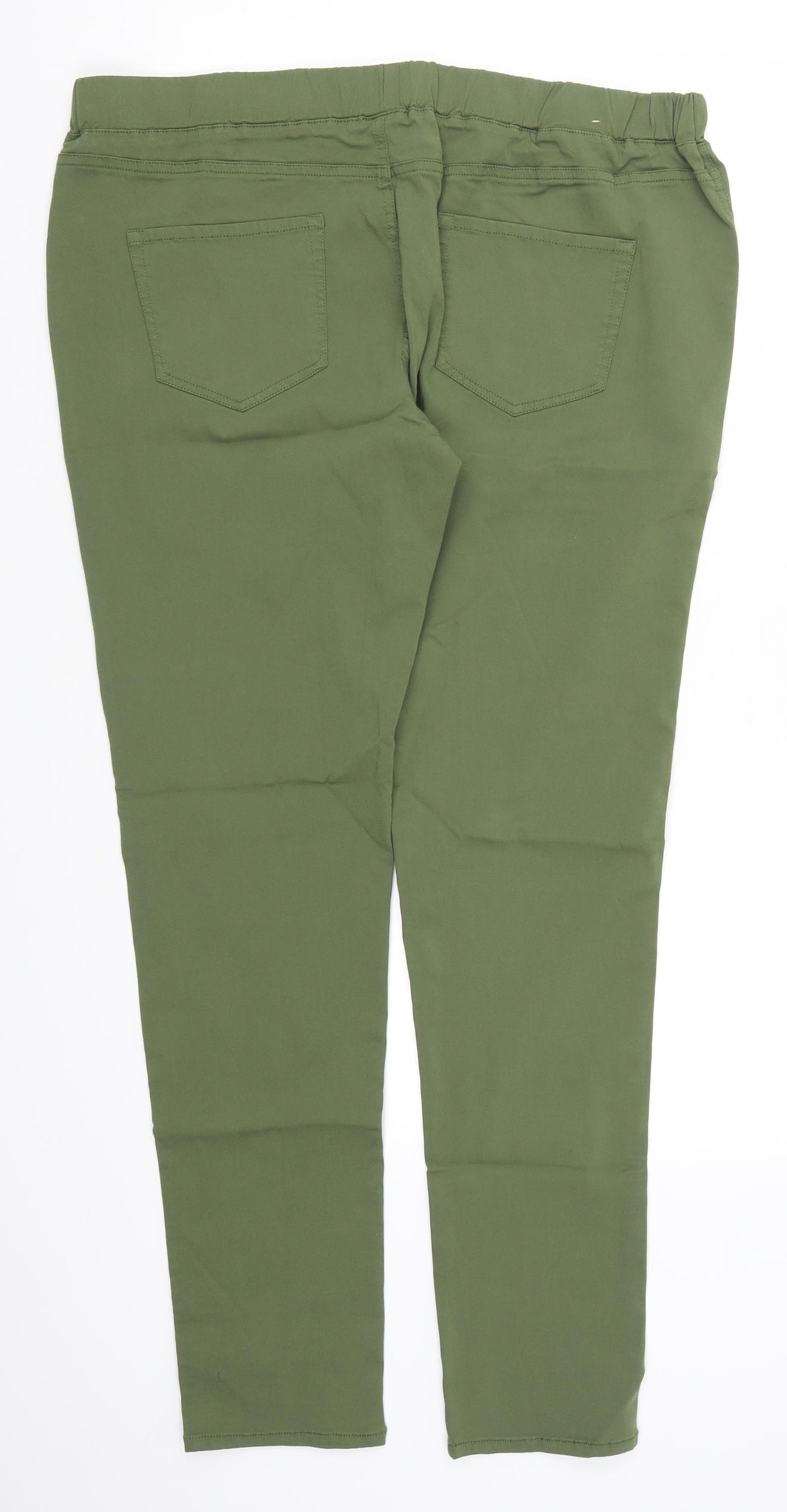 TRU Womens Green   Carrot Trousers Size 18 L30 in