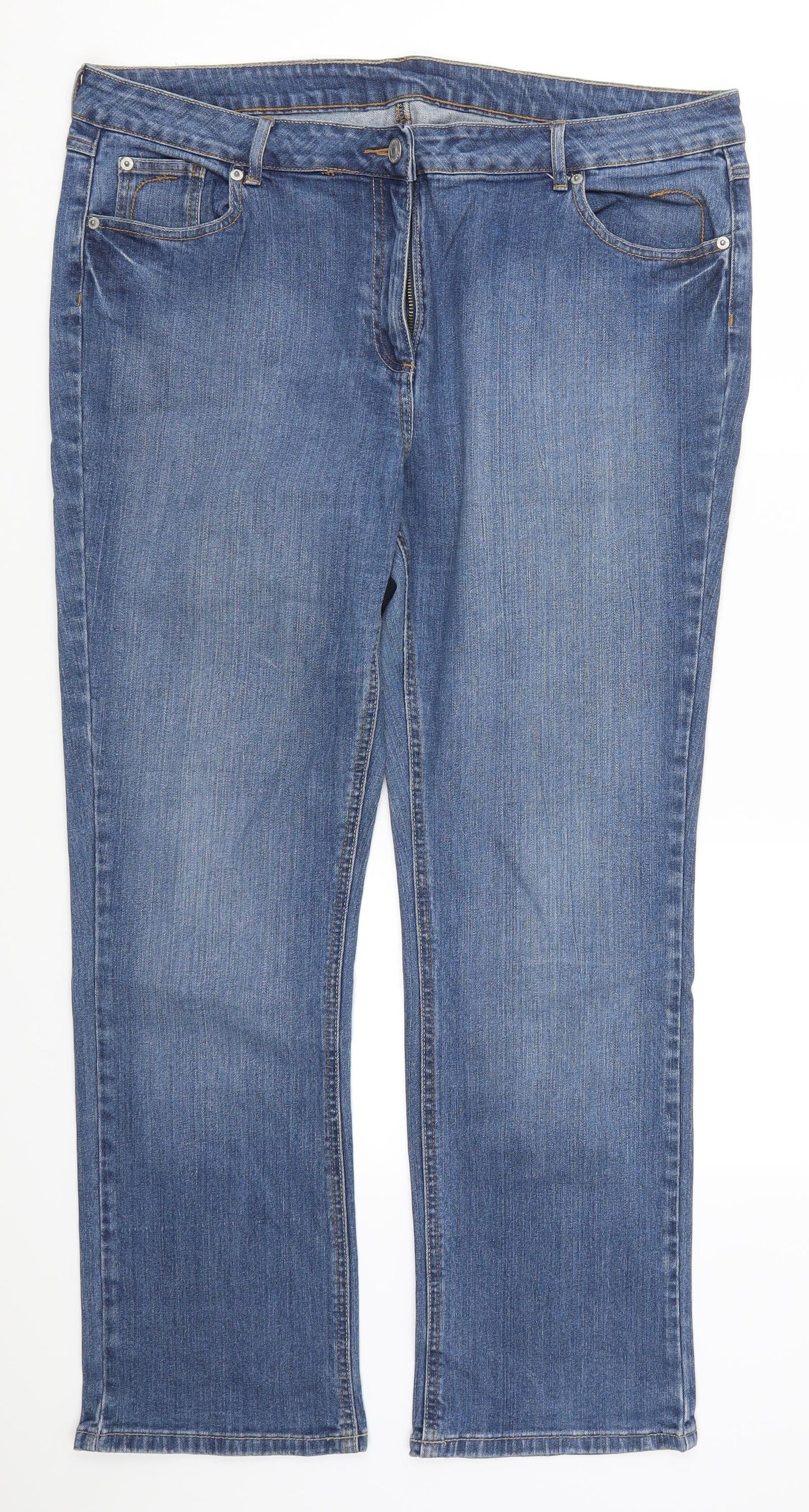 Matalan Womens Blue  Denim Straight Jeans Size 18 L28 in