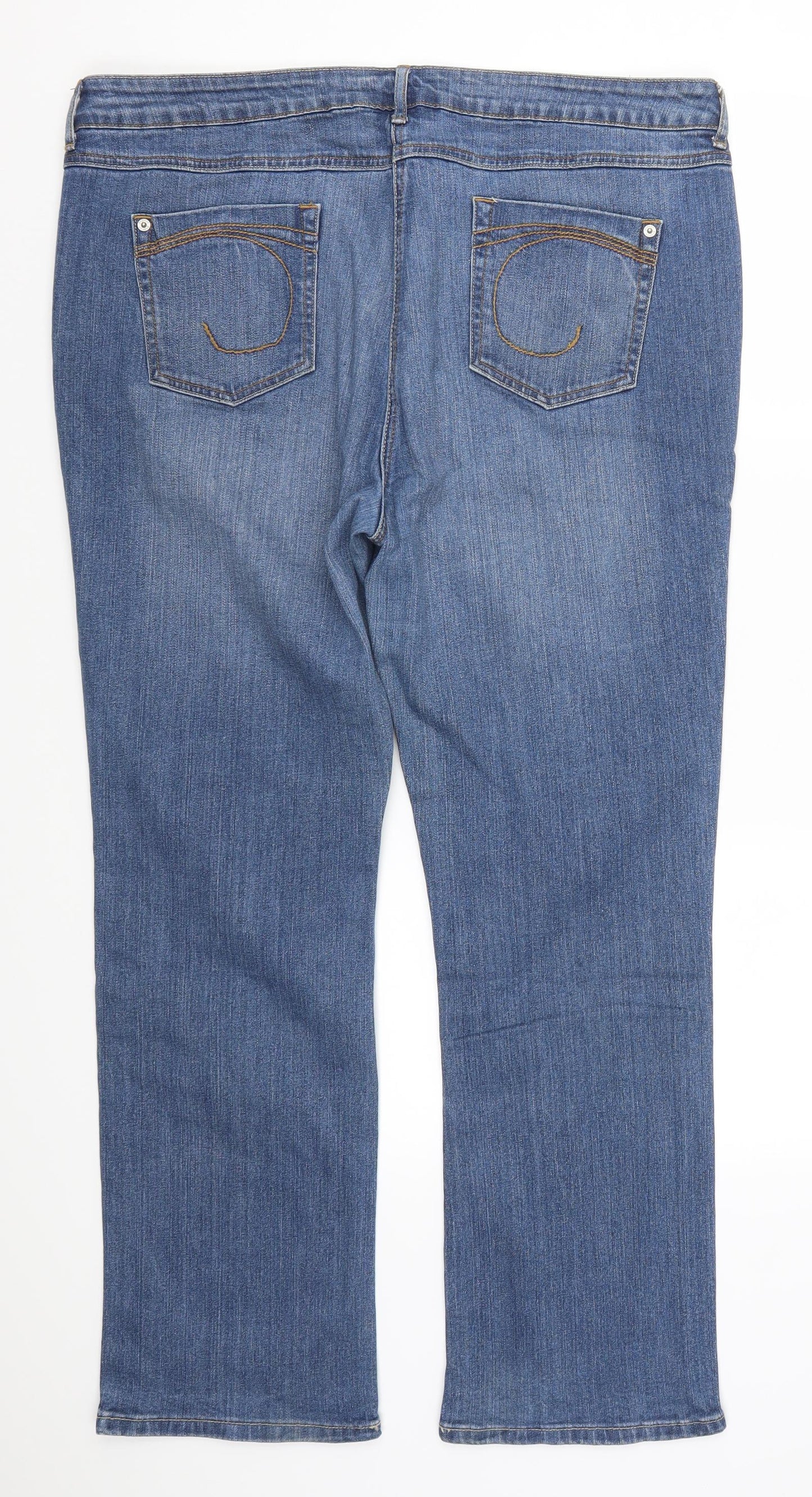 Matalan Womens Blue  Denim Straight Jeans Size 18 L28 in