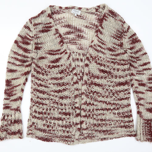 NEXT Womens Red Striped Knit Cardigan Jumper Size L