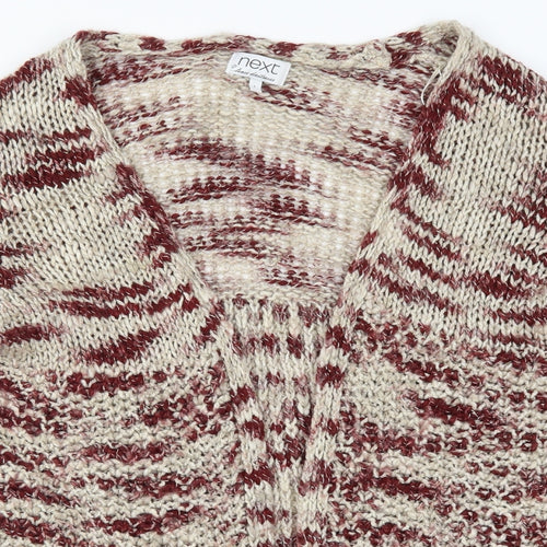 NEXT Womens Red Striped Knit Cardigan Jumper Size L