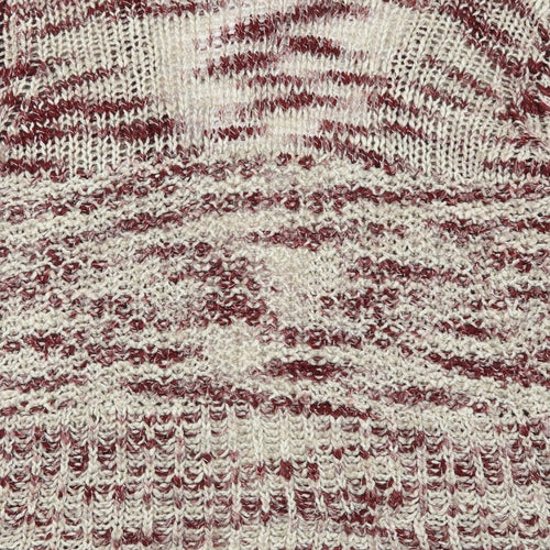 NEXT Womens Red Striped Knit Cardigan Jumper Size L