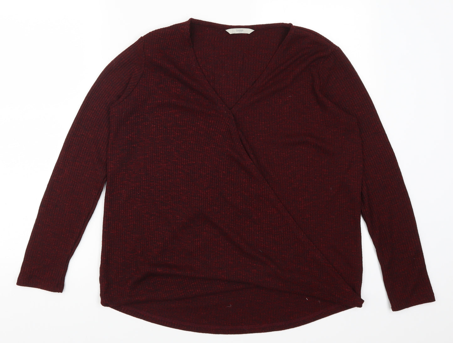 George Womens Red   Basic T-Shirt Size 14