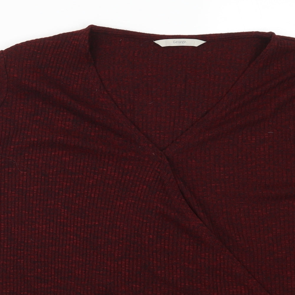 George Womens Red   Basic T-Shirt Size 14