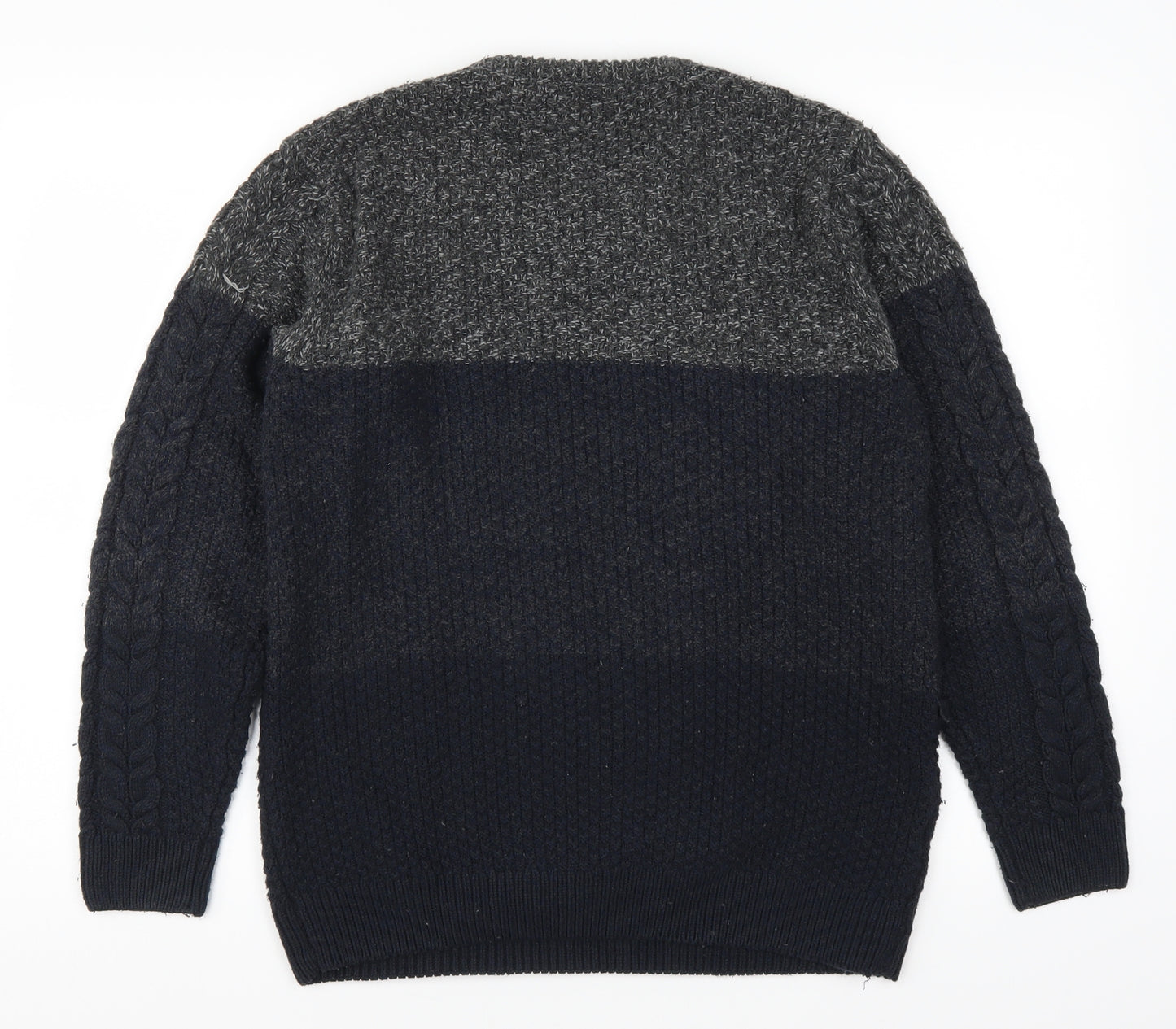 Matalan Mens Grey  Knit Pullover Jumper Size M