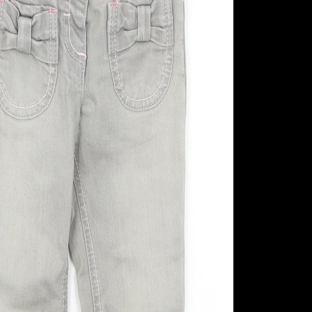 NEXT Girls Grey  Denim Skinny Jeans Size 2-3 Years