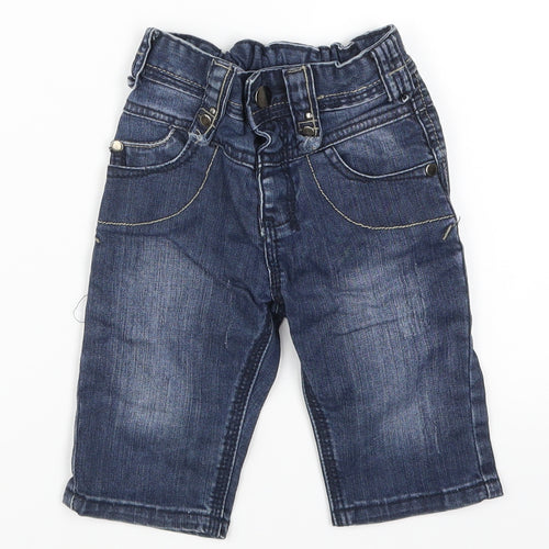 New Look Girls Blue  Denim Cropped Jeans Size 3 Years - Distressed Look