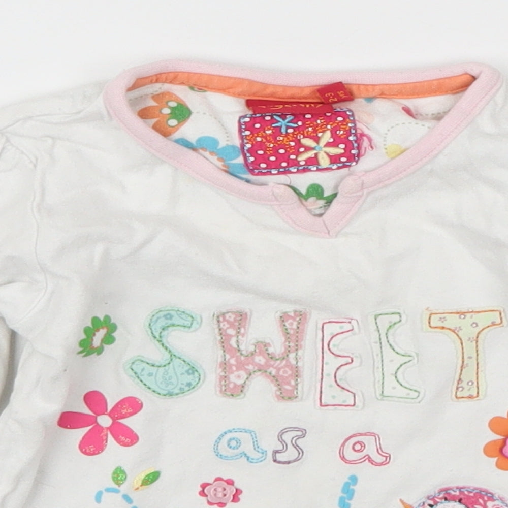 Tigerlily Girls White   Basic T-Shirt Size 2-3 Years  - Sweet as a Bird
