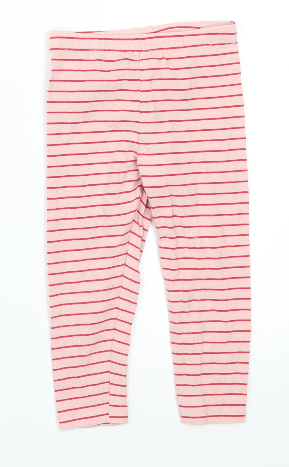 Fred & Flo Girls Pink Striped  Capri Leggings Size 18-24 Months
