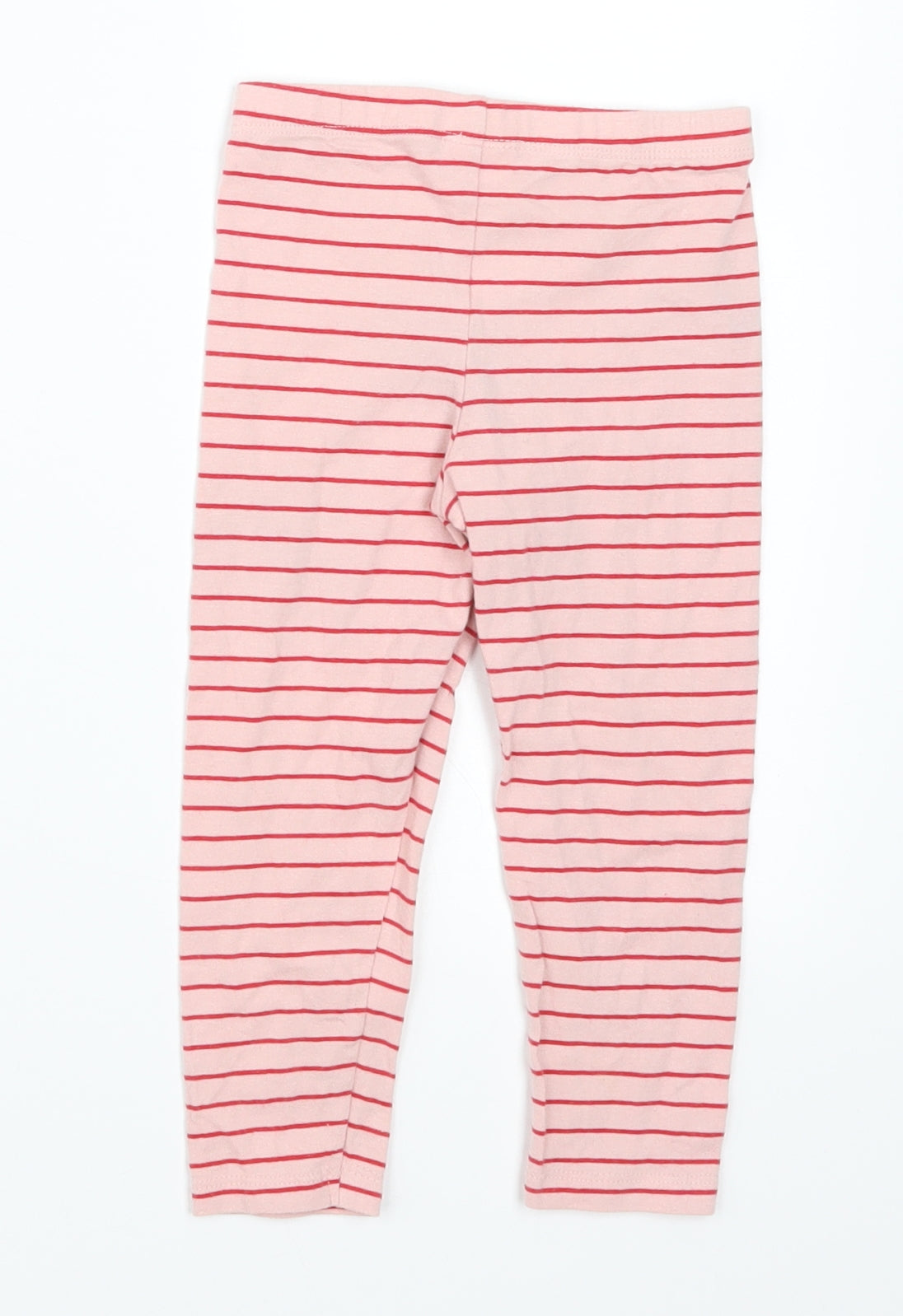 Fred & Flo Girls Pink Striped  Capri Leggings Size 18-24 Months