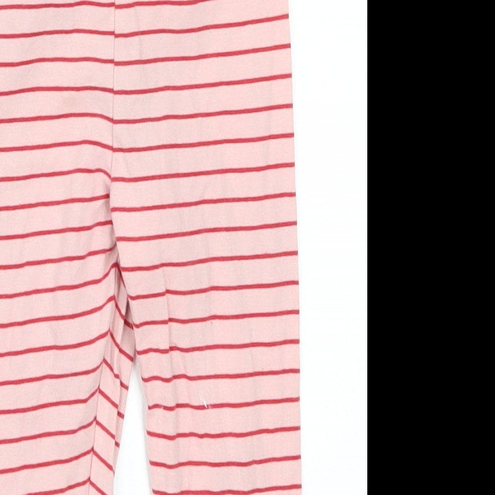 Fred & Flo Girls Pink Striped  Capri Leggings Size 18-24 Months