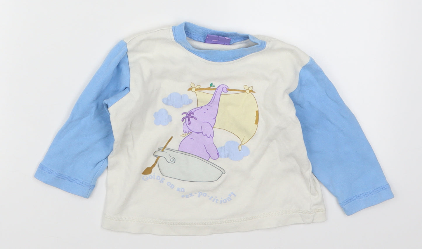 Disney Baby Blue Solid  Cami Pyjama Top Size 12-18 Months  - Going on a Ex-po-tition