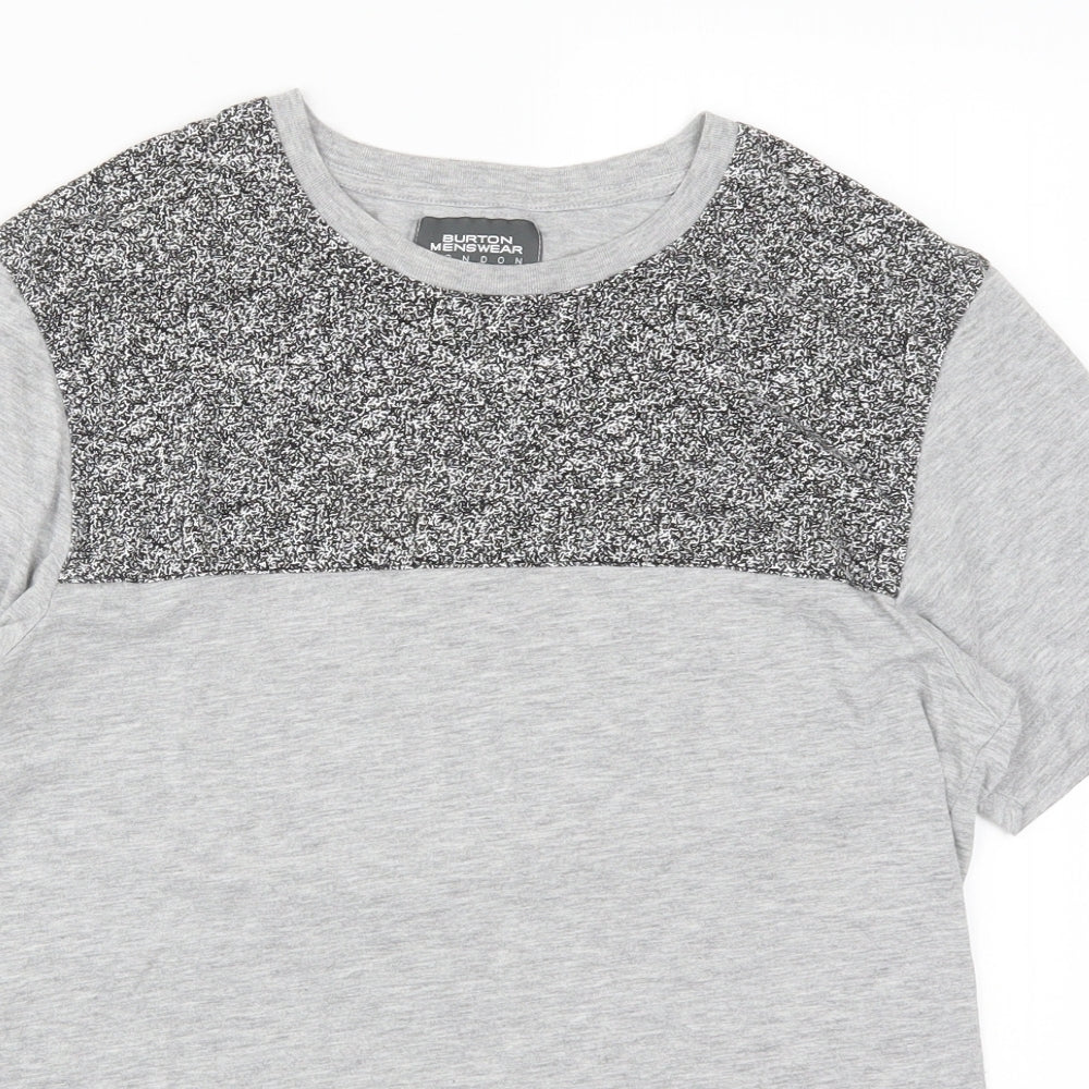 Burton Mens Grey    T-Shirt Size S
