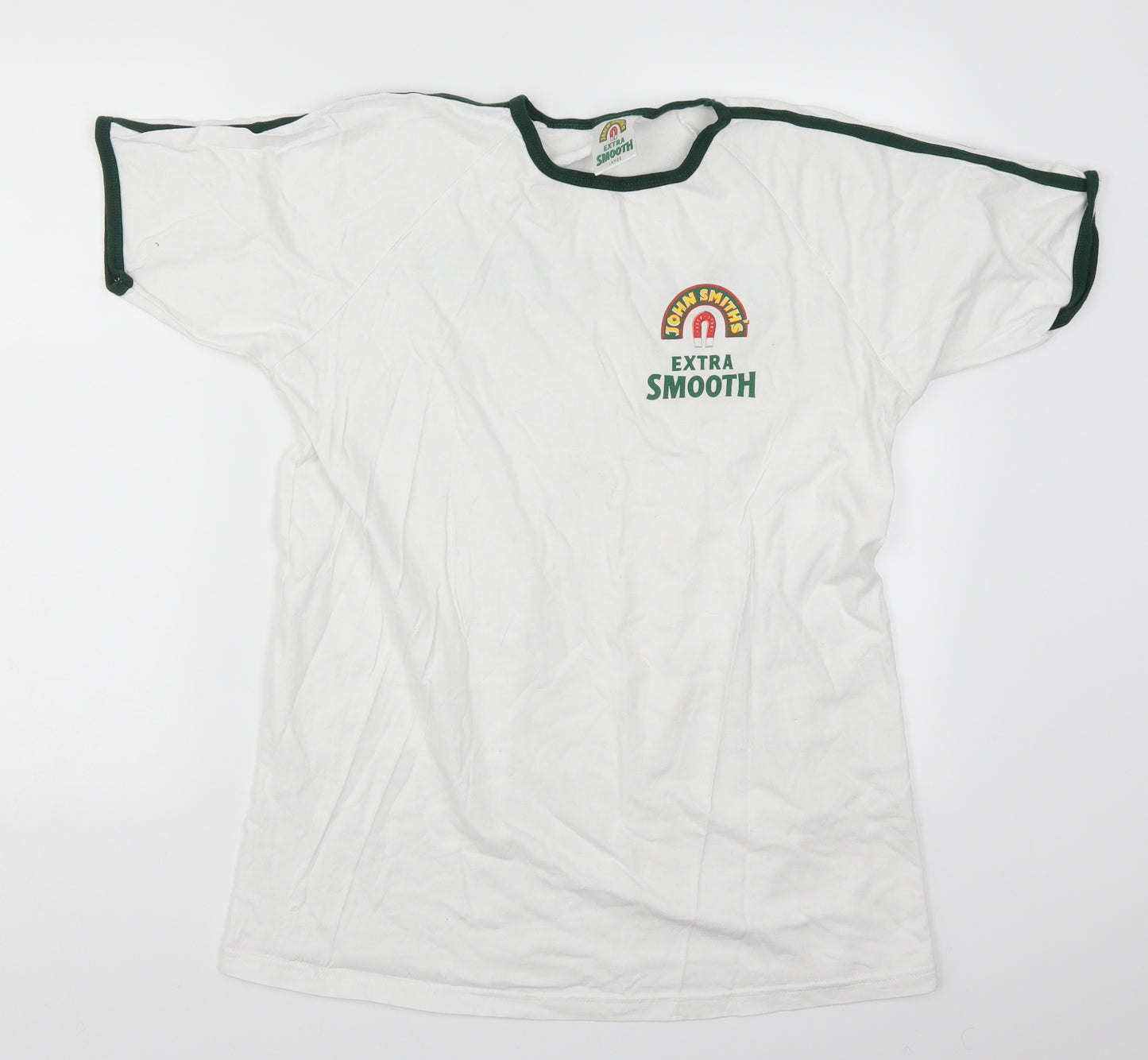 John Smiths Mens White    T-Shirt Size L  - No Nonsense