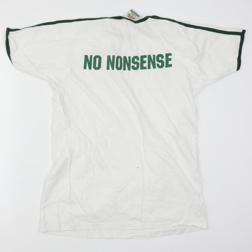 John Smiths Mens White    T-Shirt Size L  - No Nonsense