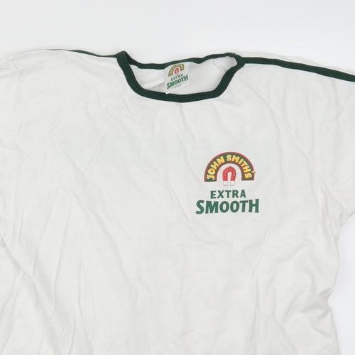 John Smiths Mens White    T-Shirt Size L  - No Nonsense