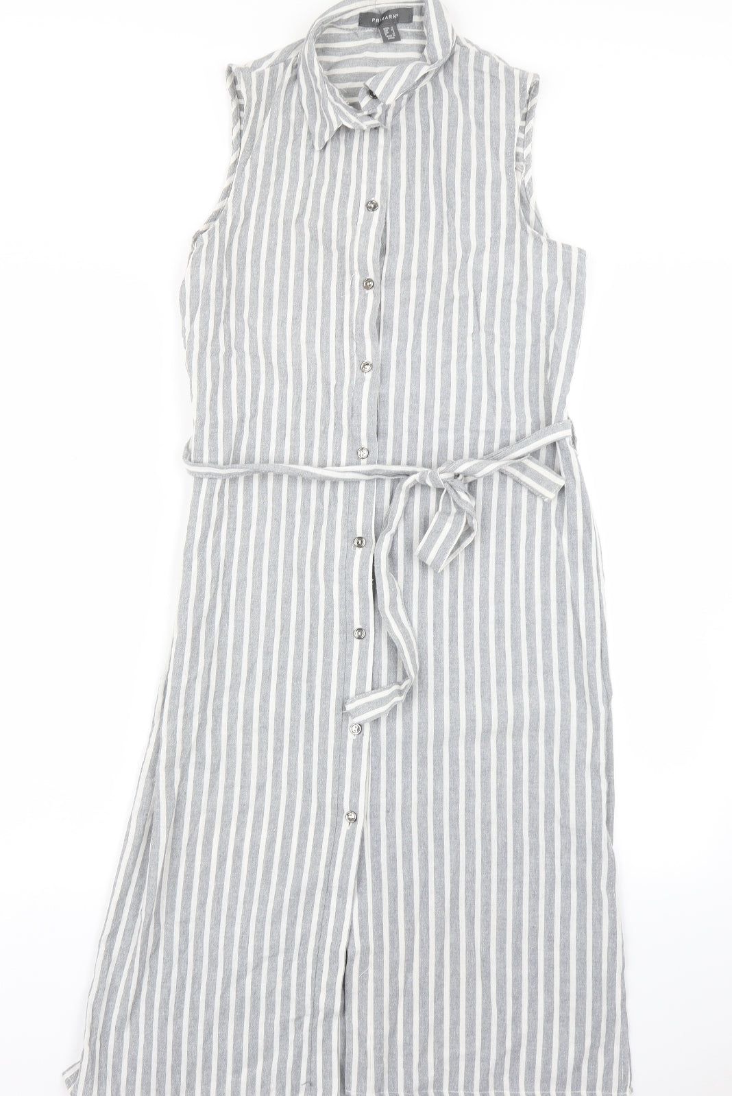 Primark Womens Grey Striped  Shirt Dress  Size 12