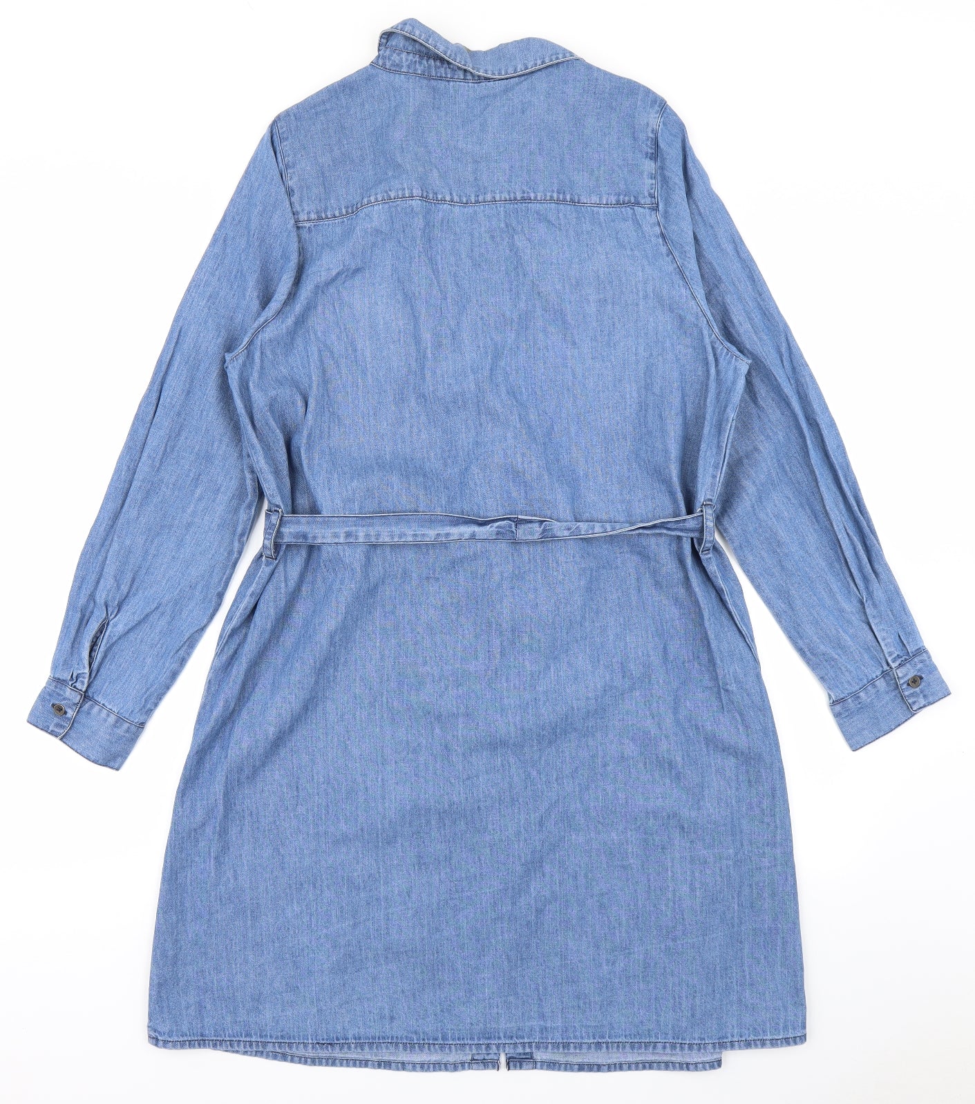 TU Womens Blue  Denim Shirt Dress  Size 16