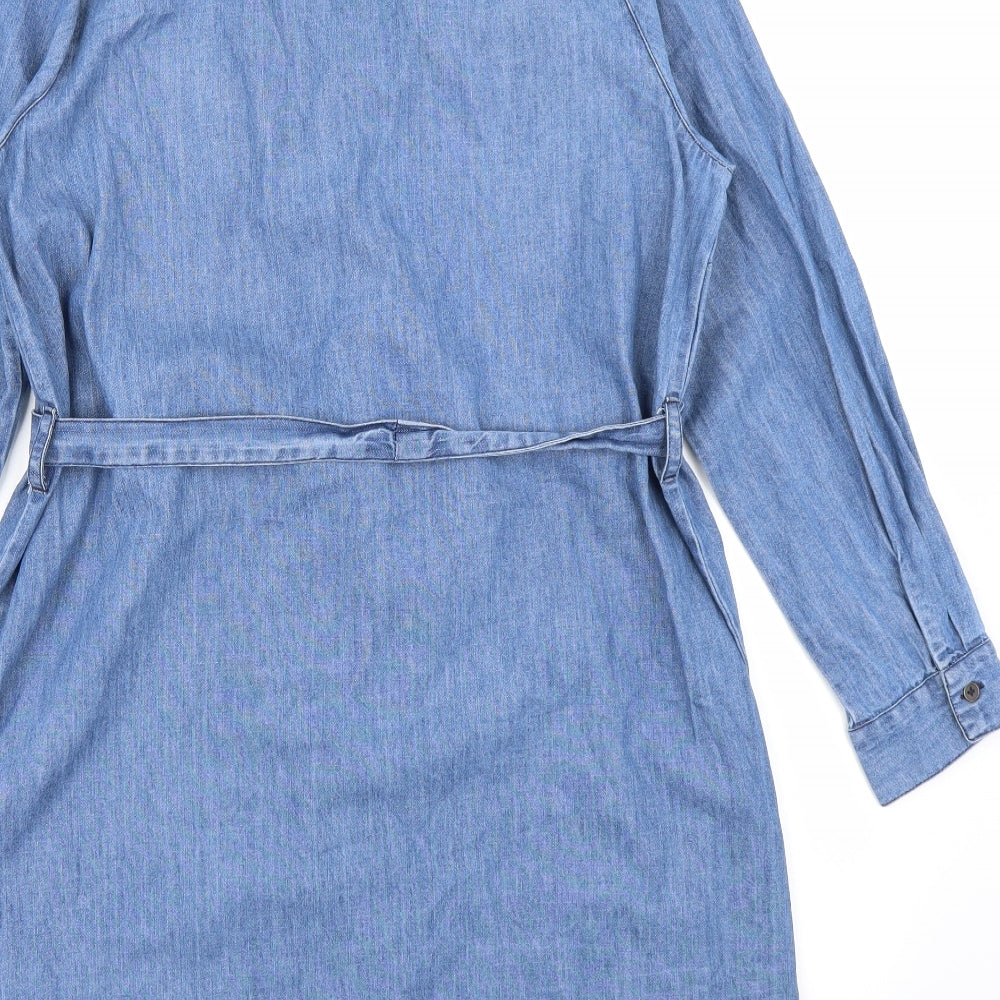 TU Womens Blue  Denim Shirt Dress  Size 16