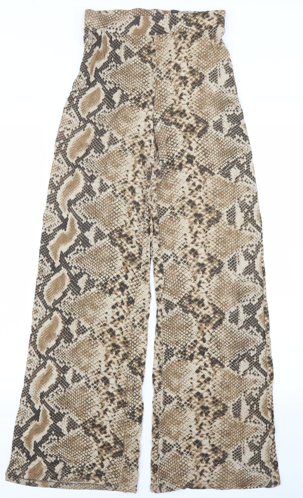 Zara Womens Brown Animal Print  Trousers  Size S L30 in