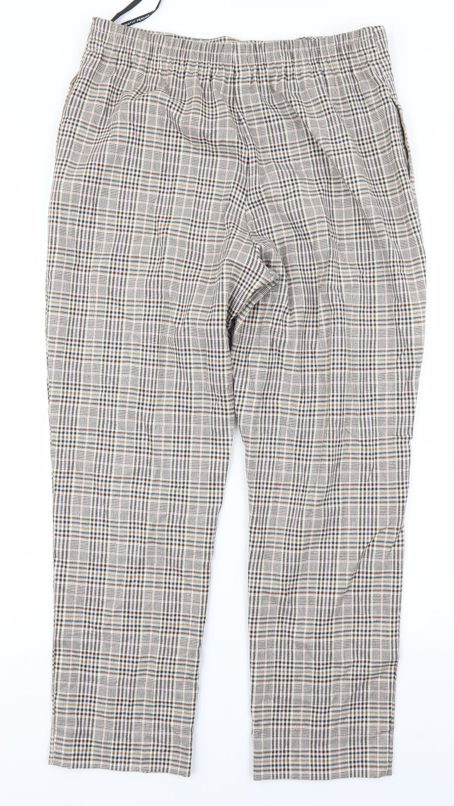 Dorothy Perkins Womens Brown Plaid  Trousers  Size 12 L25 in